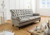Sofa 3-Sitzer Echtleder 196x84x94 grau CHESTERFIELD #207 Bild 2