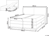 Boxspring Bett DYNASTY 160 x 200 cm Stoff Beige Bild 2