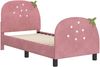 vidaXL Kinderbettgestell mit Kopfteil Rosa 70 x 140 cm Samt 42011069 Bild 4