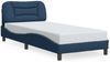 vidaXL Bettgestell ohne Matratze "Hvar" Blau 90x190 cm Stoff 3207743 Bild 2