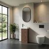 Badplaats Gäste-WC Waschtisch Set Orion 40 x 22 cm Walnuss Braun - Badmöbel Set mit Waschbecken und Stehende Unterschrank, mit Soft-Close Bild 4