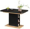 Esstisch Fenaro Schwarz/Goldkraft Eiche 120 x 80 cm mit offenen Fächern Vicco Bild 5