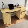IDIMEX Schreibtisch MANAGER, Bürotisch mit Stauraum, 4 Schubladen und Fach Kiefer Massivholz natur Bild 4