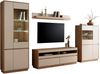 Home affaire Wohnwand Sonora, moderne Anbauwand, Komplettset in Kaschmir/Eiche, (Komplett-Set, 4-St), enthält Vitrinen, Lowboard und Wandboard, 342 cm breit Bild 2