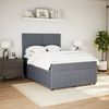 vidaXL Boxspringbett mit Matratze Dunkelgrau 140x190 cm Samt 3292329 Bild 3
