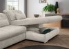 Polstergarnitur >Riordan< Schlaffunktion, Stauraum, Webstoff Corto beige - 314x104x184 (BxHxT) Bild 4