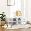 Schuhschrank DIY Steckregal mit 8 Fächern, rechteckige Schuhablage, Kunststoff, Transparent, 25 x 35 x 19 cm Bild 2