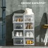 Schuhschrank DIY Steckregal mit 8 Fächern, rechteckige Schuhablage, Kunststoff, Transparent, 25 x 35 x 19 cm Bild 5