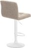 Barhocker MADRID - Creme, Stoff, Weiß Barhocker mit Lehne Barstuhl Tresenhocker Tresenstuhl Kneipenhocker Kneipenstuhl Bild 3
