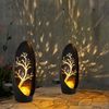 2er Set LED Solarleuchte, Baum, schwarz, Akku, H 30 cm Bild 5