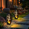 2er Set LED Solarleuchte, Baum, schwarz, Akku, H 30 cm Bild 4