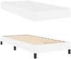 vidaXL Bettrahmen mit Matratze Reinweiß 100 x 200 cm Stoff 3398614 Bild 5