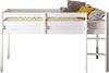 Hochbett >Alvin< Liegefl. 90x200cm, Rollrost, weiß, teilmassiv - 97x113x207cm (BxHxT) Bild 3