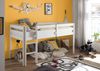 Hochbett >Alvin< Liegefl. 90x200cm, Rollrost, weiß, teilmassiv - 97x113x207cm (BxHxT) Bild 4