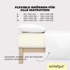 Schlafgut Spannbettlaken EASY JERSEY ELASTHAN Bettlaken, 170 g/m², 95% Baumwolle, 5% Elasthan, Jersey, Gummizug: rundum, (1 Stück), Spannbettlaken bis 30 cm Höhe, bügelfrei, pflegeleicht, perfekter Sitz Bild 4