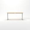 Rheinland Möbel Statio Schreibtisch 160x80 cm höhenverstellbar ±10 mm in Ahorn – großzügiger Bürotisch für Homeoffice & Büro, gerader Fuß, Kabelwanne, einfache Montage, FSC® zertifiziert Bild 2