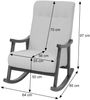Schaukelstuhl HWC-K10, Relaxsessel, Holz FSC® Stoff/Textil Bouclé (450g/m²) ~ creme, Gestell Walnuss-Optik Bild 3