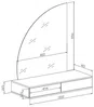 Vente-unique - JINEZA Schminktisch Holz, Platte Beige - B 42,2 cm x H 111,5 cm x L 100,2 cm Bild 5