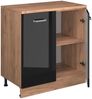 Kommode unter Schräge Rion Schwarz Hochglanz 80x81.6 cm ohne Schräge mit 2 Türen Vicco Bild 4