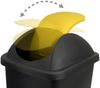 Stefanplast 'Push Can' Mülleimer, Kunststoff, 68 x 41 x 41 cm, 60 Liter, Gelb / Schwarz Bild 3