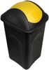 Stefanplast 'Push Can' Mülleimer, Kunststoff, 68 x 41 x 41 cm, 60 Liter, Gelb / Schwarz Bild 4