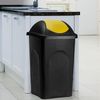 Stefanplast 'Push Can' Mülleimer, Kunststoff, 68 x 41 x 41 cm, 60 Liter, Gelb / Schwarz Bild 2