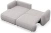Selsey Tvoya Ecksofa mit Schlaffunktion, Ottomane links, hellgraues Chenille Bild 4