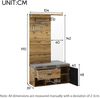 MODFU Garderoben-Set Kleiderschrank-Set, (Schuhbank, Schuhschrank, 1-St, mit Schublade, Regal, Kleiderhaken), Schuhbank mit Polster, mit Spiegel Bild 4