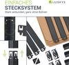 Juskys Lagerregal Easy 2er Set - Schwerlastregal 160x80x40 cm | 8 Böden | 640 kg | Metall verzinkt | Steckregal Kellerregal Metallregal Grau Bild 3