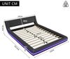 Ulife Polsterbett modern Design Doppelbett mit LED-Umgebungslicht Lattenrosten (1-tlg), Schwarz 140X200cm Bild 4