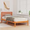 vidaXL Bettrahmen Wachsbraun 90 x 220 cm Massives Kiefernholz 872328 Bild 3