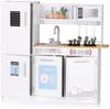 Chipolino Holz-Kinderküche 80 cm LED-Licht Töpfe Waschmaschine Mikrowelle Spüle weiß Bild 2