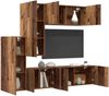 vidaXL TV-Wandmöbel Wandmontiert 5 pcs Altholz Holzwerkstoff 3402776 Bild 3