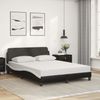 vidaXL Bett mit Matratze "Dover" Schwarz und Weiß 140x200 cm Kunstleder 3208422 Bild 3