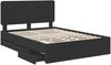 vidaXL Bettrahmen mit Schubladen Schwarz 160 x 200 cm Ingenieurs Holz 3412575 Bild 5