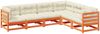 vidaXL 6-tlg. Garten-Sofagarnitur mit Kissen Wachsbraun Kiefernholz 3299457 Bild 2