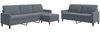 vidaXL 3-tlg. Sofagarnitur mit Kissen Dunkelgrau Samt 3278482 Bild 2