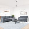 vidaXL 3-tlg. Sofagarnitur mit Kissen Dunkelgrau Samt 3278482 Bild 3