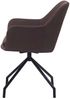 Drehbarer Stuhl JUDIKA vintage-braun Mikrofaser 360° mit Armlehne Metallgestell Bild 3