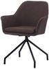 Drehbarer Stuhl JUDIKA vintage-braun Mikrofaser 360° mit Armlehne Metallgestell Bild 2