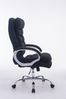 Bürostuhl SOUK Stoff - 116x68x77, Schwarz Stoff Metall in Chromoptik Gestell ergonomische Bürostühle Homeoffice Stuhl mit Rollen Bild 3