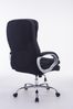 Bürostuhl SOUK Stoff - 116x68x77, Schwarz Stoff Metall in Chromoptik Gestell ergonomische Bürostühle Homeoffice Stuhl mit Rollen Bild 4