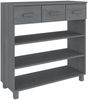 vidaXL Konsolentisch HAMAR Dunkelgrau 90x35x90 cm Massivholz Kiefer 340466 Bild 2