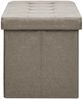 vidaXL Faltbare Sitzbank mit Stauraum Taupe Leinenoptik 338797 Bild 4