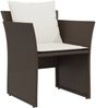 vidaXL Gartenstuhl mit Fußhocker Braun Poly Rattan 368617 Bild 4