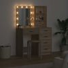 vidaXL Schminktisch 2 pcs Braun 50 x 41 x 135 cm Holzwerkstoff 3334202 Bild 4