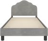vidaXL Kinderbettgestell mit Kopfteil Hellgrau 80 x 200 cm Samt 42010943 Bild 5