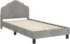 vidaXL Kinderbettgestell mit Kopfteil Hellgrau 80 x 200 cm Samt 42010943 Bild 4