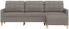 vidaXL 3-Sitzer-Sofa mit Hocker Taupe 210 cm Stoff 3278256 Bild 3