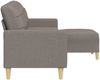 vidaXL 3-Sitzer-Sofa mit Hocker Taupe 210 cm Stoff 3278256 Bild 4